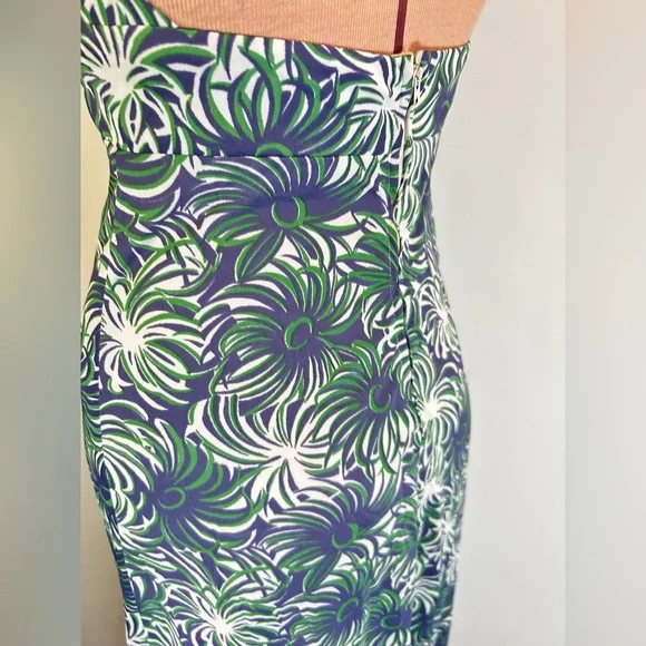 Vintage 1970s Halter Maxi Dress Blue Green White Size XS - Picture 8 of 12